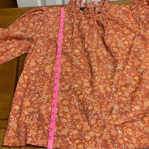 NEW Revolve House of Harlow 1960 Wallis Rust Patterned Long Sleeve Top - size XS - Picture 7 of 8